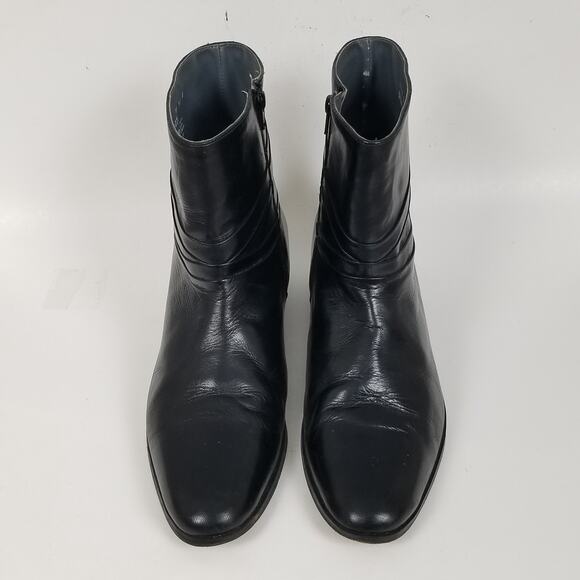 Nunn Bush Ankle Boots Men's 13 Wide Black Leather Beatle Chelsea Retro Classic - Picture 2 of 13